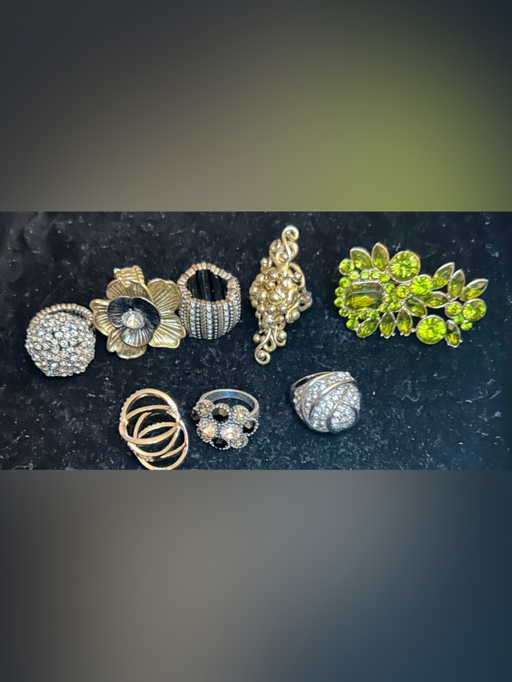 Vintage Cocktail Rings.  Lot of 26!  All sizes! - Picture 12 of 16